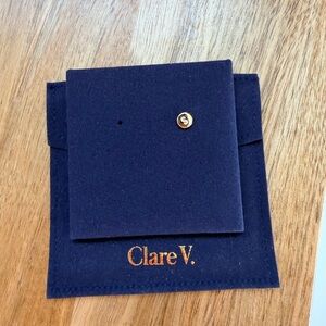 Clare V initial stud earring “s” NWT 14k gold
